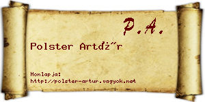 Polster Artúr névjegykártya